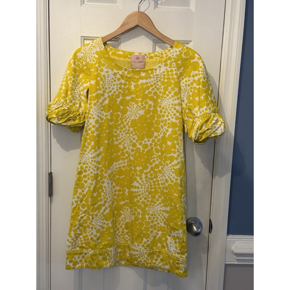 Eden‎ Blake Bright Yellow Boho Dots Dress Size 2 100% Cotton Party Spring Summer